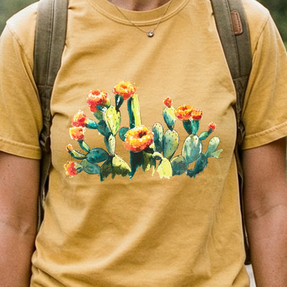 Painted Paddle Cactus Cotton T-Shirt