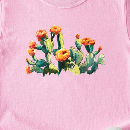 Painted Paddle Cactus Kids Cotton T-Shirt