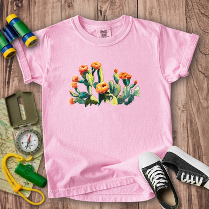 Painted Paddle Cactus Kids Cotton T-Shirt