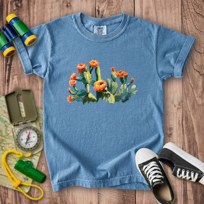 Painted Paddle Cactus Kids Cotton T-Shirt
