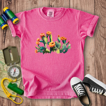 Painted Paddle Cactus Kids Cotton T-Shirt