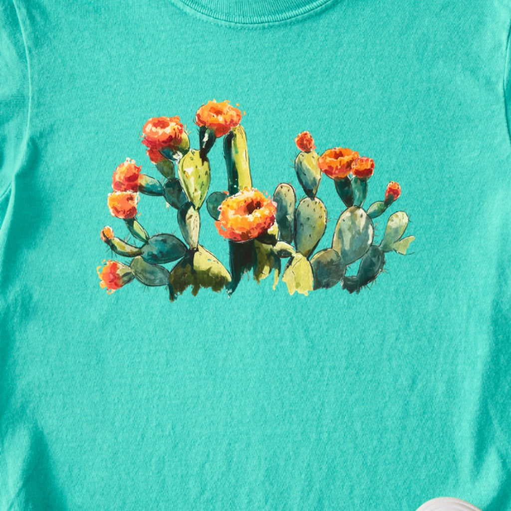 Painted Paddle Cactus Kids Cotton T-Shirt