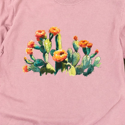 Painted Paddle Cactus Cotton Long Sleeve