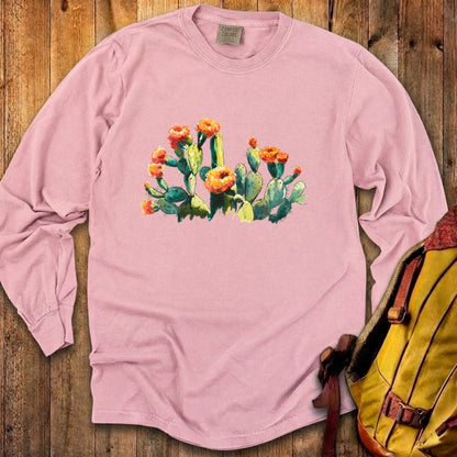 Painted Paddle Cactus Cotton Long Sleeve