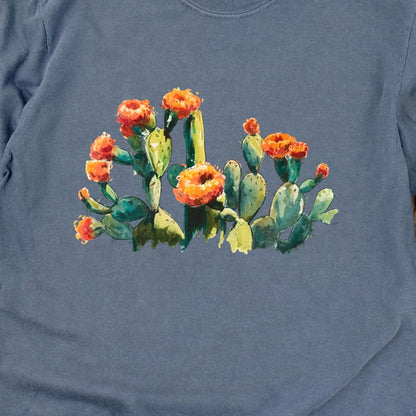 Painted Paddle Cactus Cotton Long Sleeve