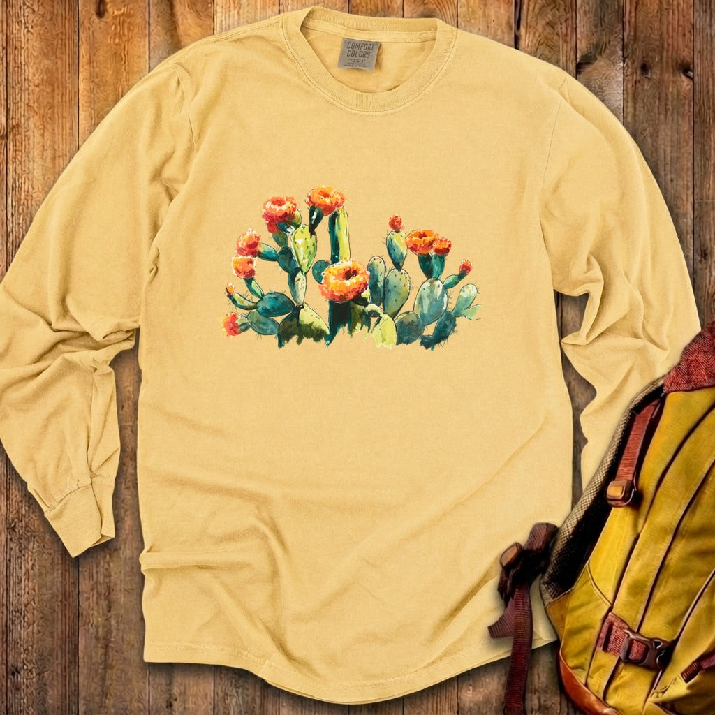 Painted Paddle Cactus Cotton Long Sleeve