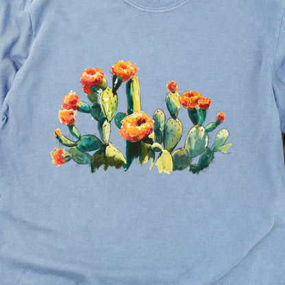 Painted Paddle Cactus Cotton Long Sleeve