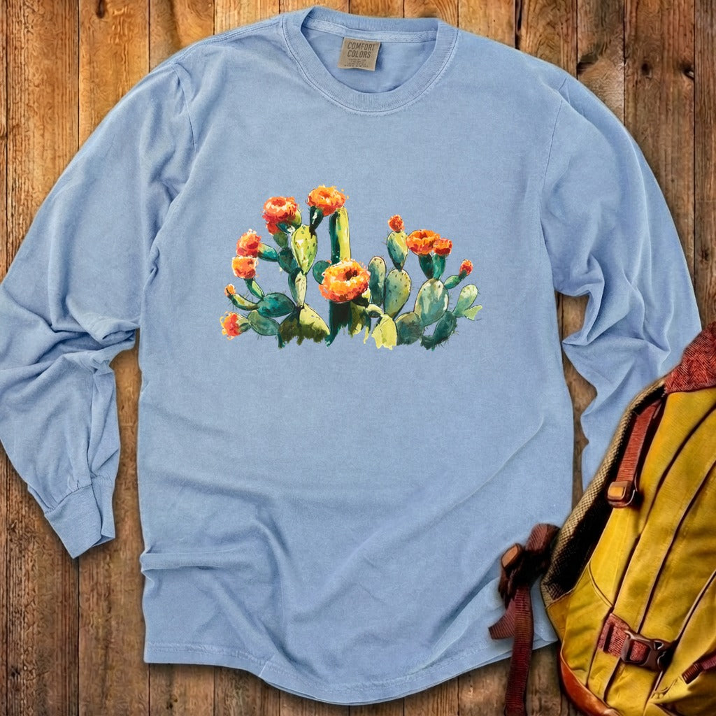 Painted Paddle Cactus Cotton Long Sleeve