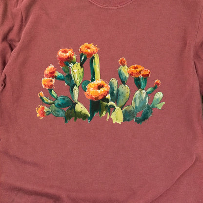 Painted Paddle Cactus Cotton Long Sleeve