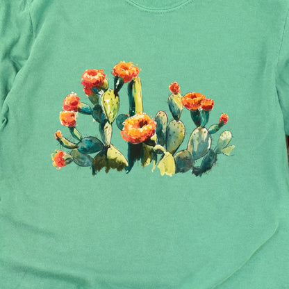 Painted Paddle Cactus Cotton Long Sleeve