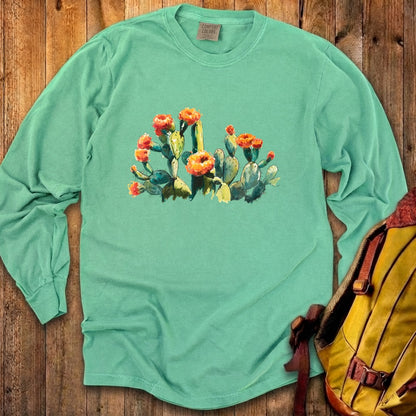 Painted Paddle Cactus Cotton Long Sleeve