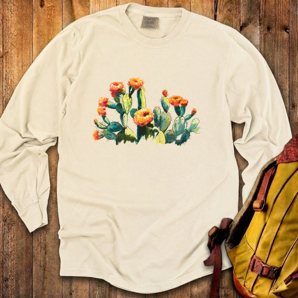 Painted Paddle Cactus Cotton Long Sleeve