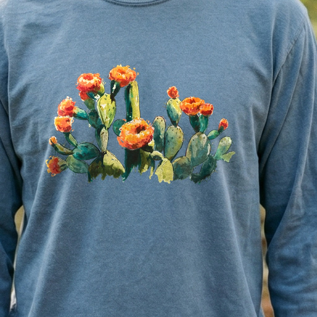 Painted Paddle Cactus Cotton Long Sleeve