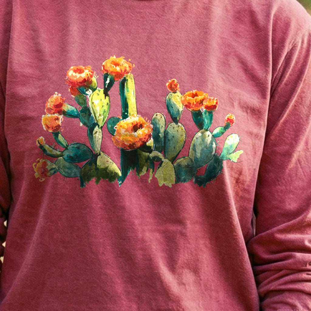 Painted Paddle Cactus Cotton Long Sleeve