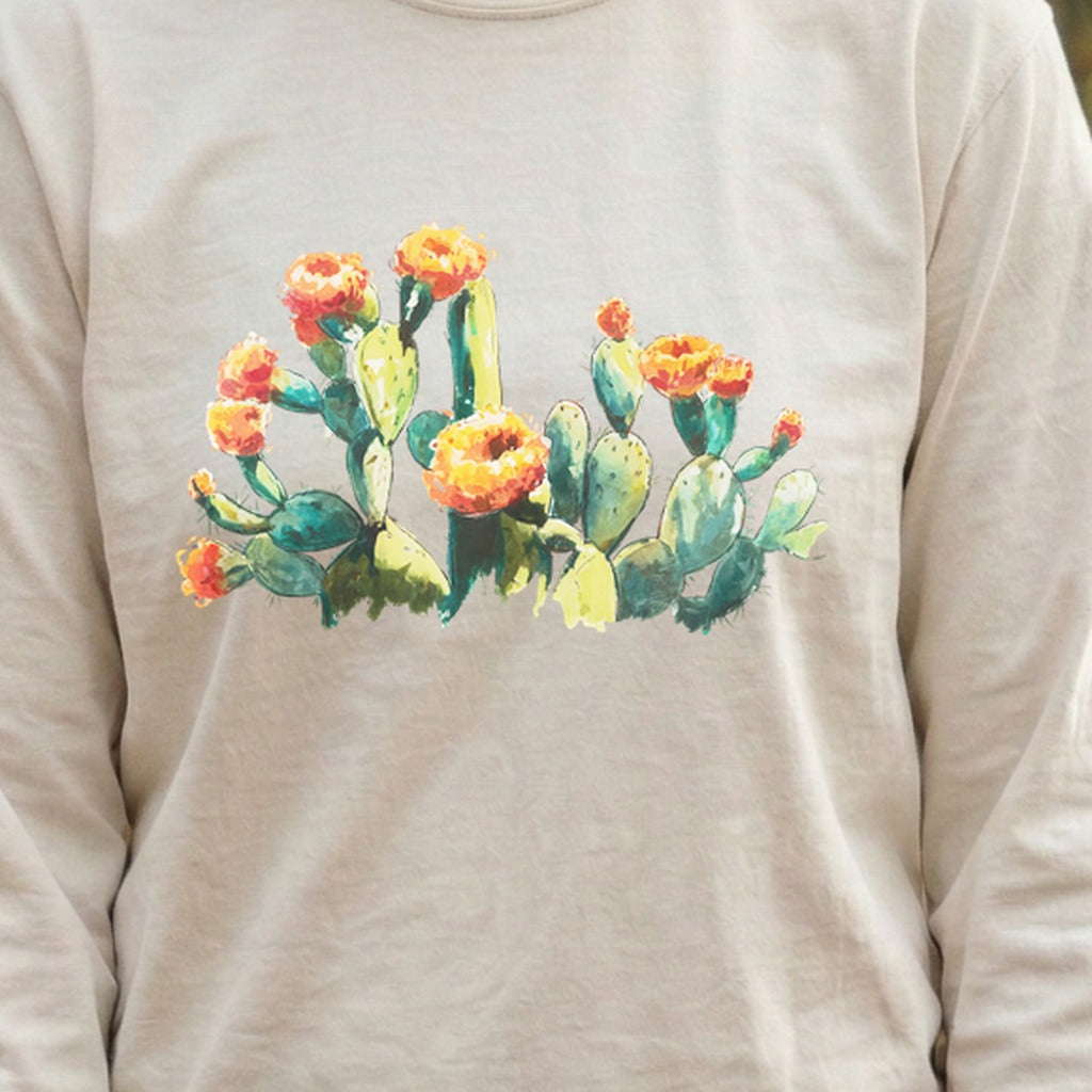 Painted Paddle Cactus Cotton Long Sleeve