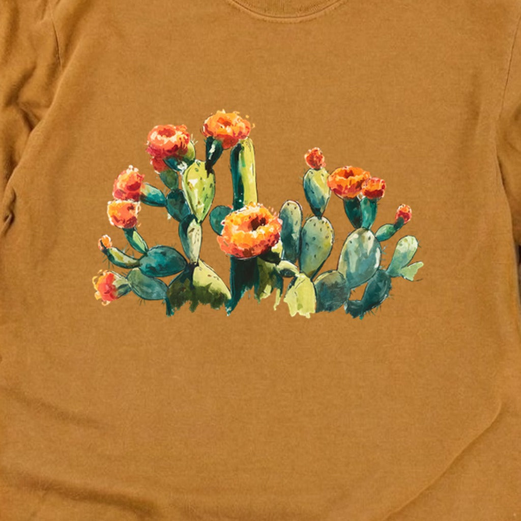 Painted Paddle Cactus Cotton Long Sleeve