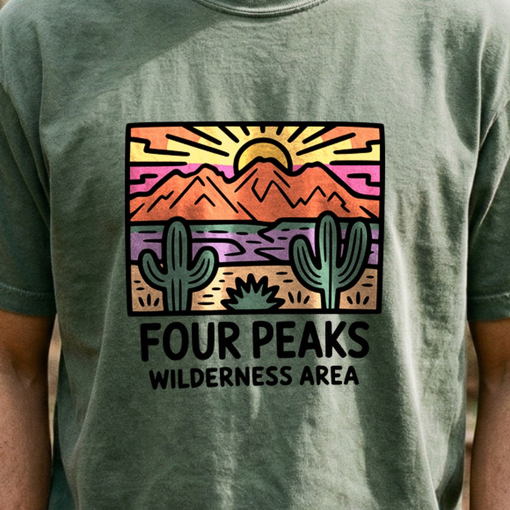 Painted Peaks Cotton T-Shirt