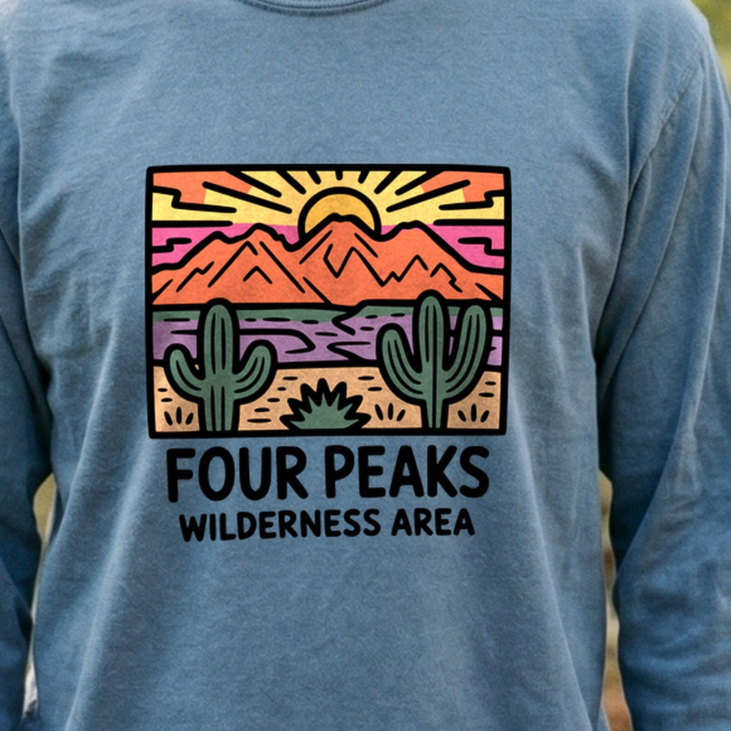 Painted Peaks Cotton Long Sleeve