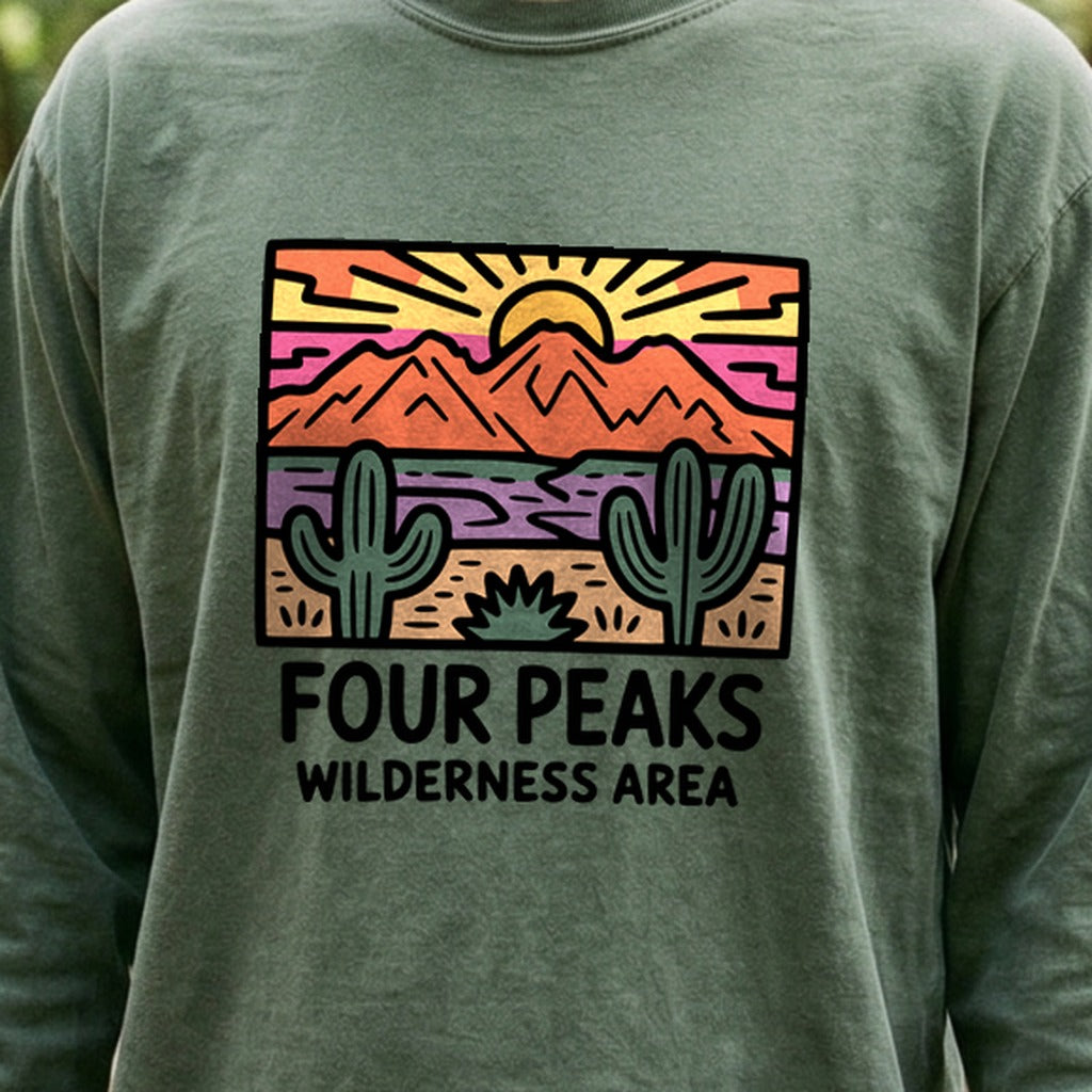 Painted Peaks Cotton Long Sleeve