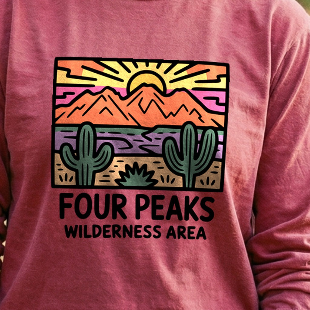 Painted Peaks Cotton Long Sleeve