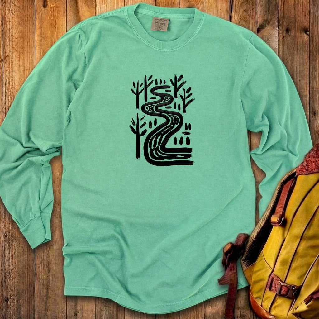Painted River Cotton Long Sleeve