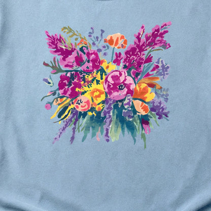 Painted Wildflower Bouquet Cotton T-Shirt