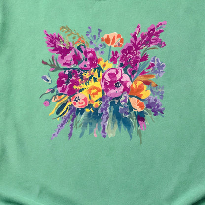 Painted Wildflower Bouquet Cotton T-Shirt