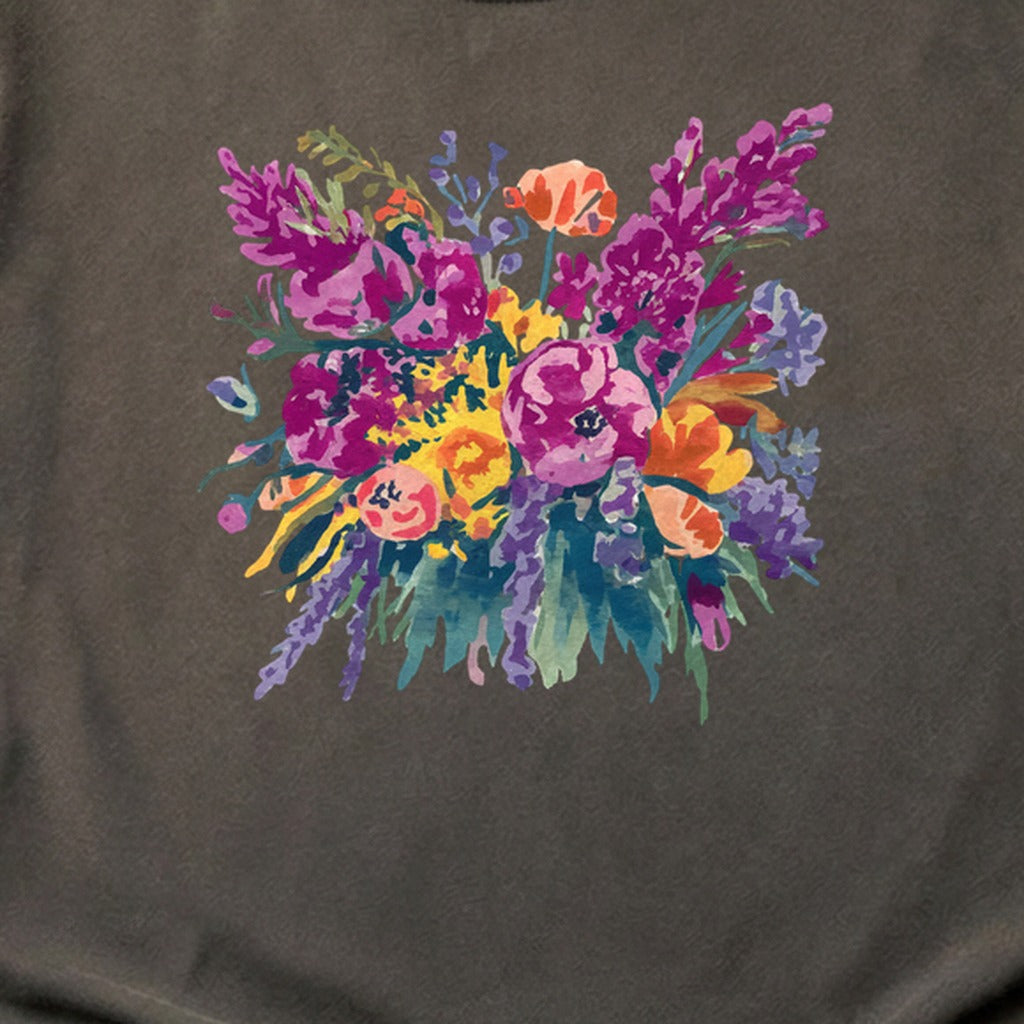 Painted Wildflower Bouquet Cotton T-Shirt