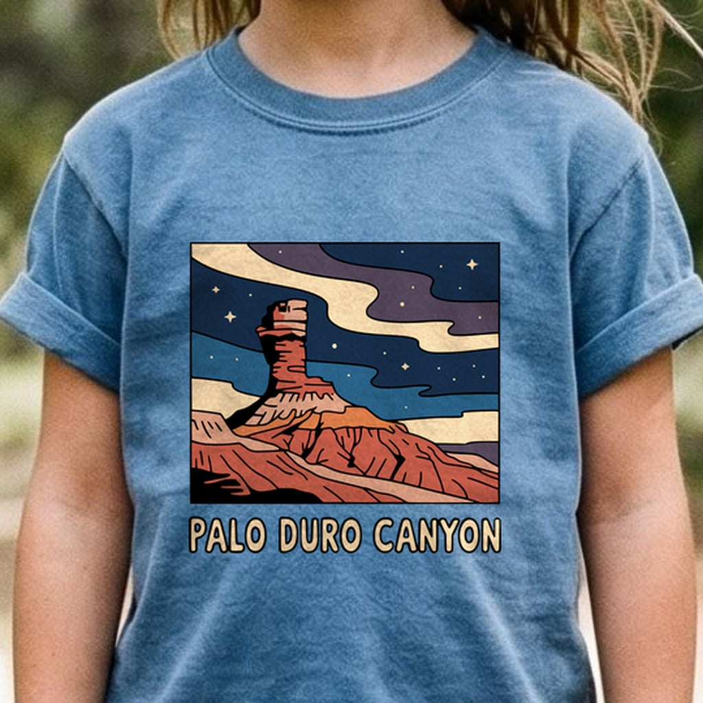 Palo Duro at Night Kids Cotton T-Shirt