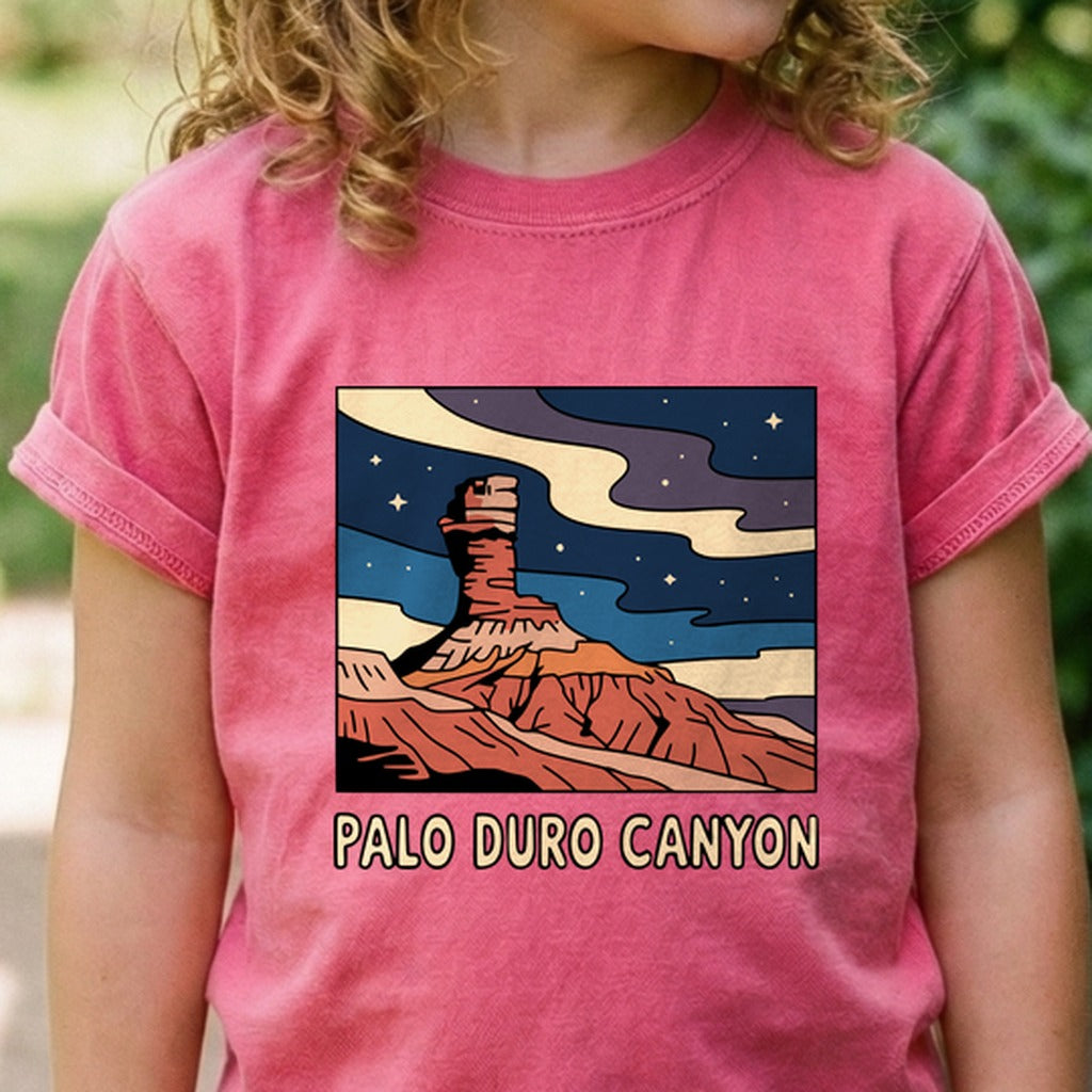 Palo Duro at Night Kids Cotton T-Shirt