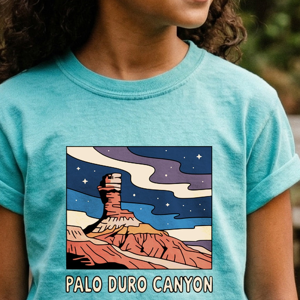 Palo Duro at Night Kids Cotton T-Shirt