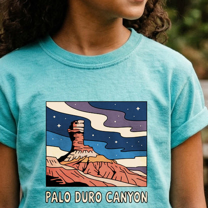 Palo Duro at Night Kids Cotton T-Shirt