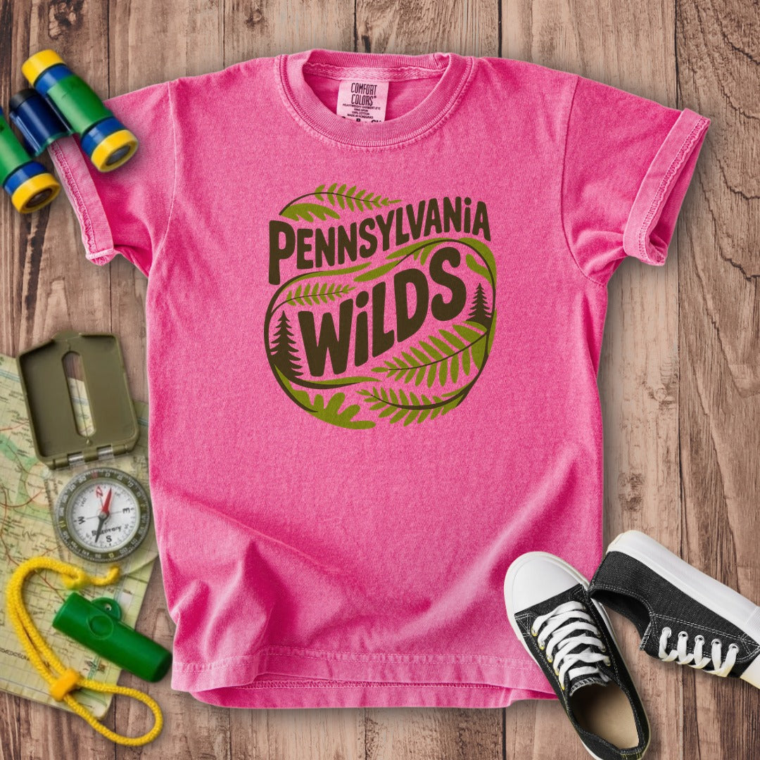 Pennsylvania Wilds Ferns Kids Cotton T-Shirt