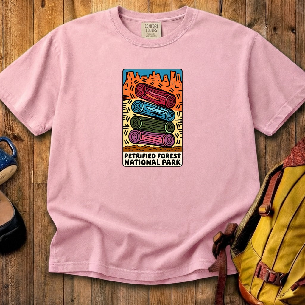 Petrified Forest National Park Logs Cotton T-Shirt