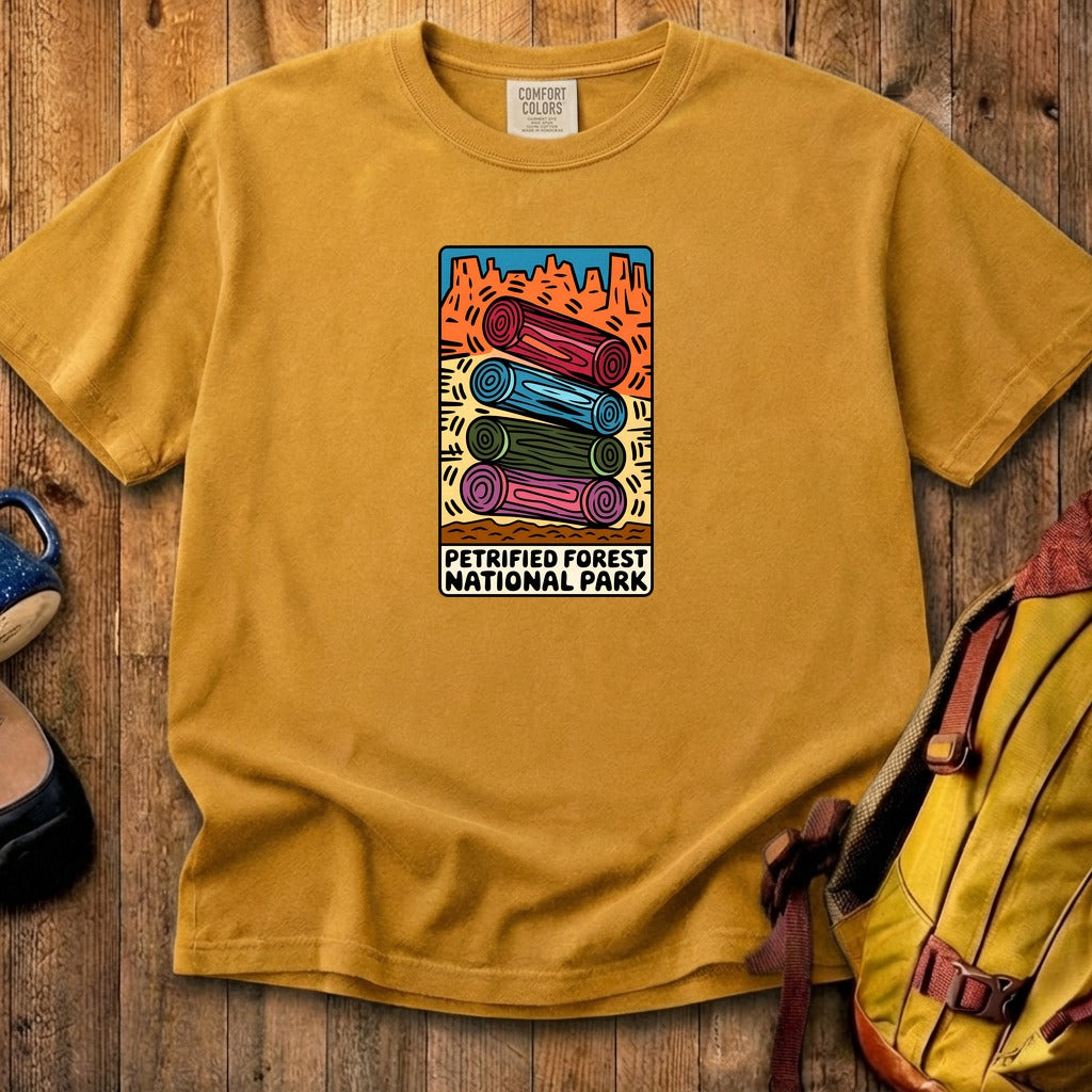 Petrified Forest National Park Logs Cotton T-Shirt