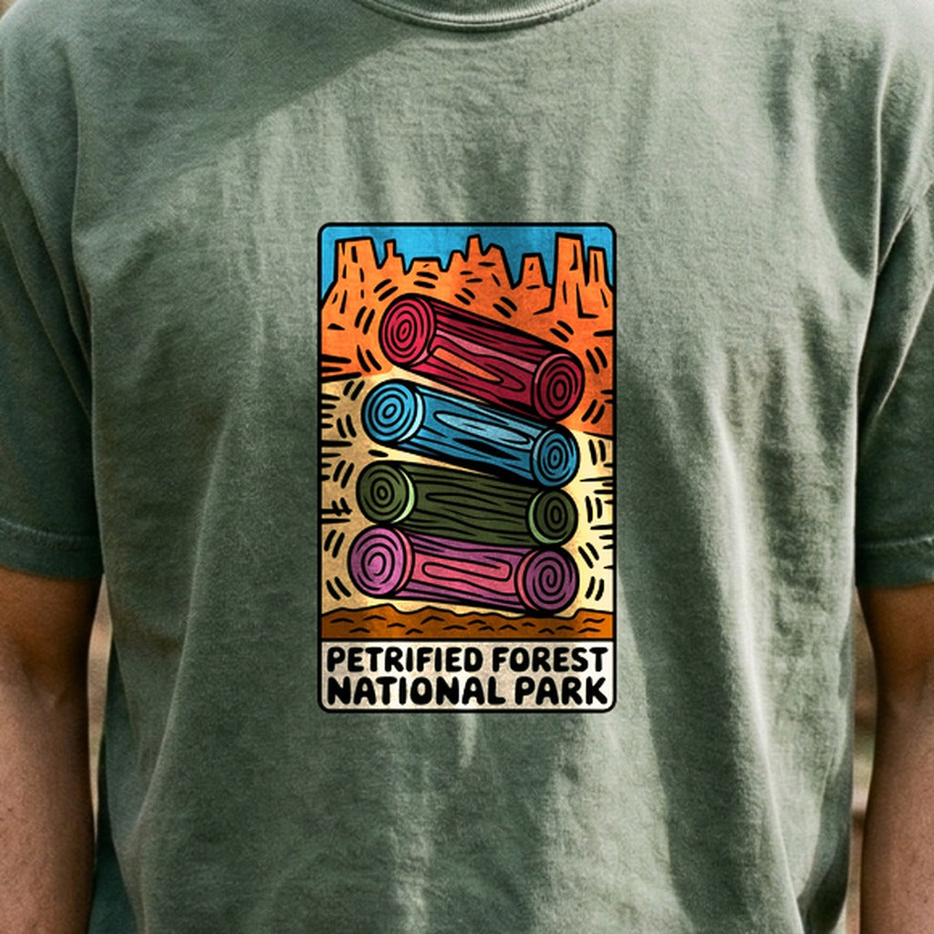Petrified Forest National Park Logs Cotton T-Shirt