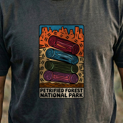 Petrified Forest National Park Logs Cotton T-Shirt
