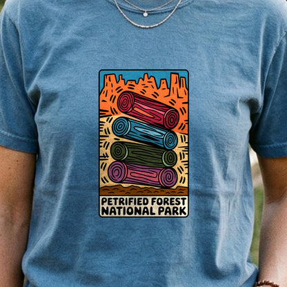 Petrified Forest National Park Logs Cotton T-Shirt