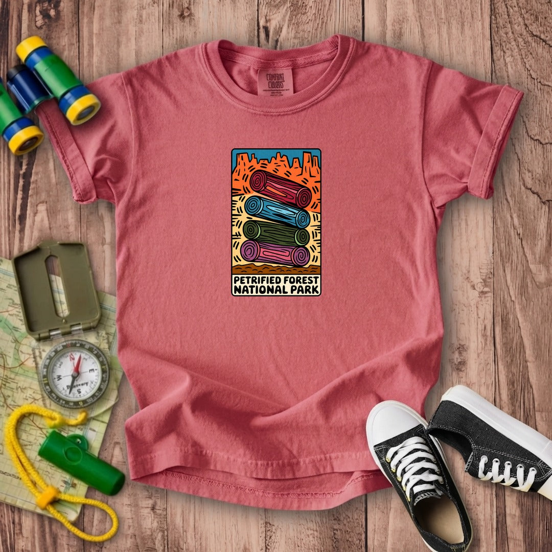 Petrified Forest National Park Logs Kids Cotton T-Shirt