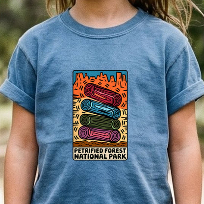 Petrified Forest National Park Logs Kids Cotton T-Shirt