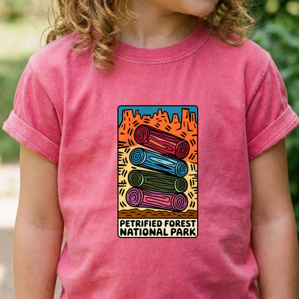 Petrified Forest National Park Logs Kids Cotton T-Shirt
