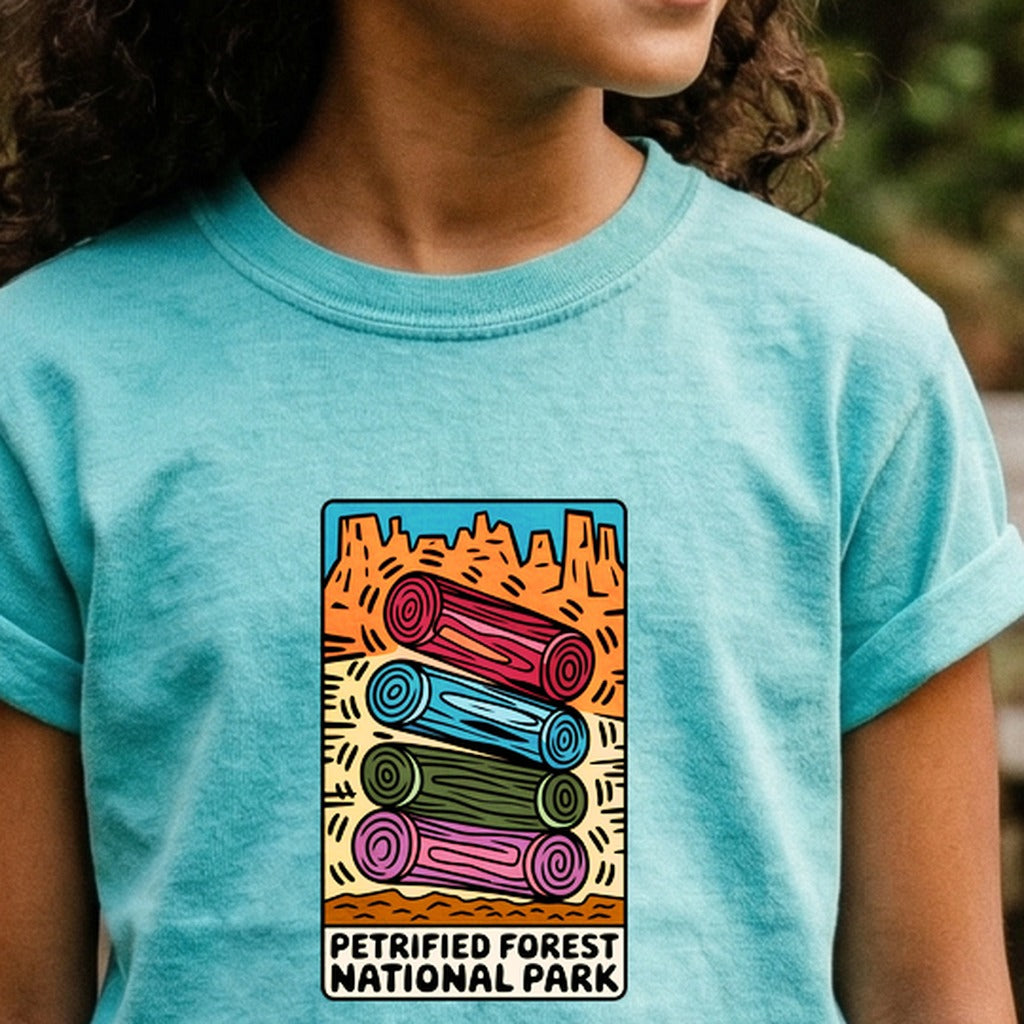 Petrified Forest National Park Logs Kids Cotton T-Shirt