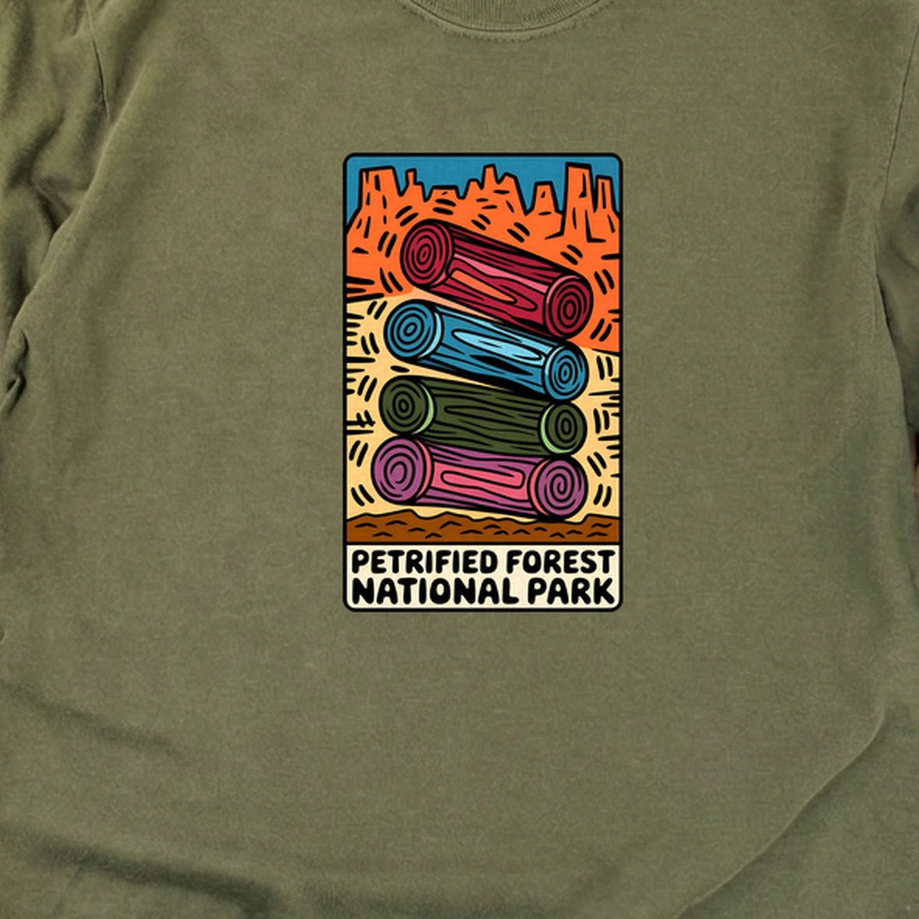 Petrified Forest National Park Logs Cotton Long Sleeve