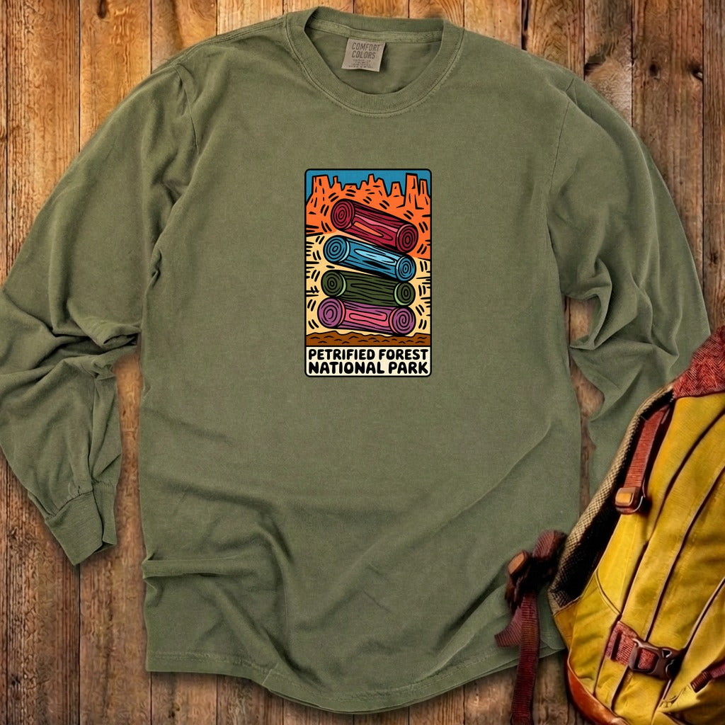 Petrified Forest National Park Logs Cotton Long Sleeve