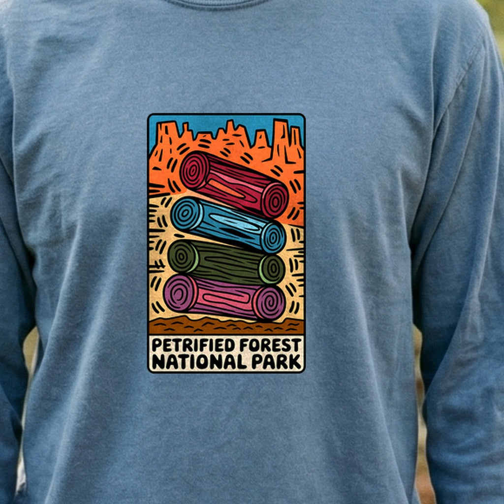 Petrified Forest National Park Logs Cotton Long Sleeve