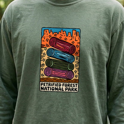 Petrified Forest National Park Logs Cotton Long Sleeve