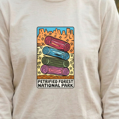 Petrified Forest National Park Logs Cotton Long Sleeve