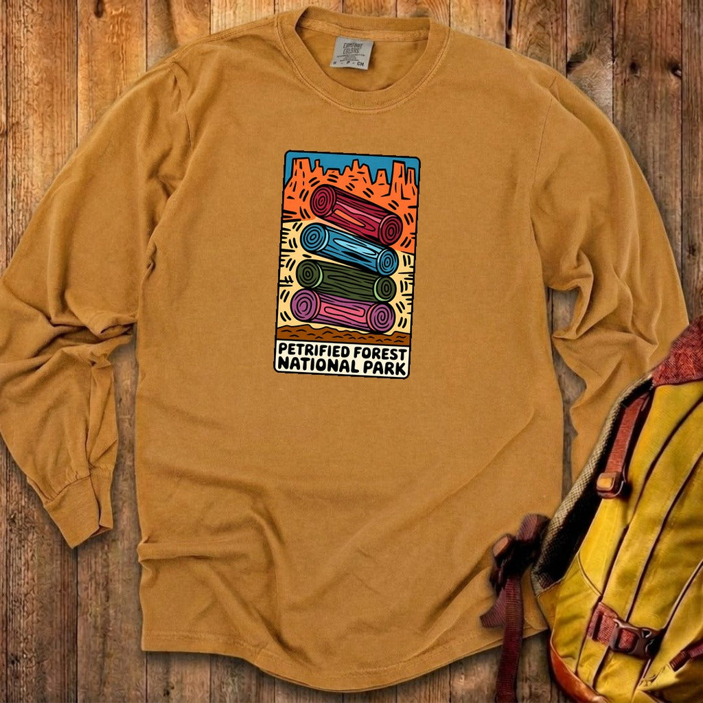 Petrified Forest National Park Logs Cotton Long Sleeve