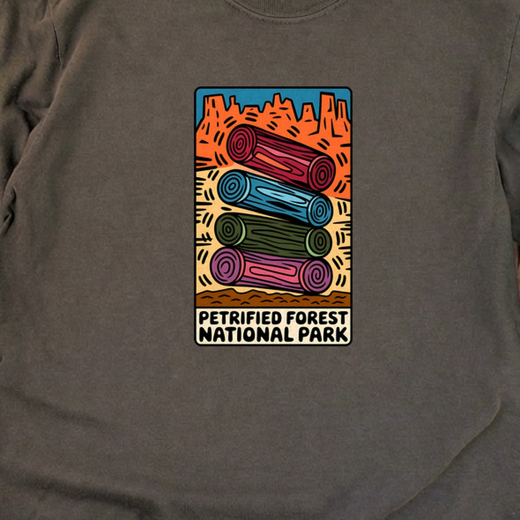 Petrified Forest National Park Logs Cotton Long Sleeve