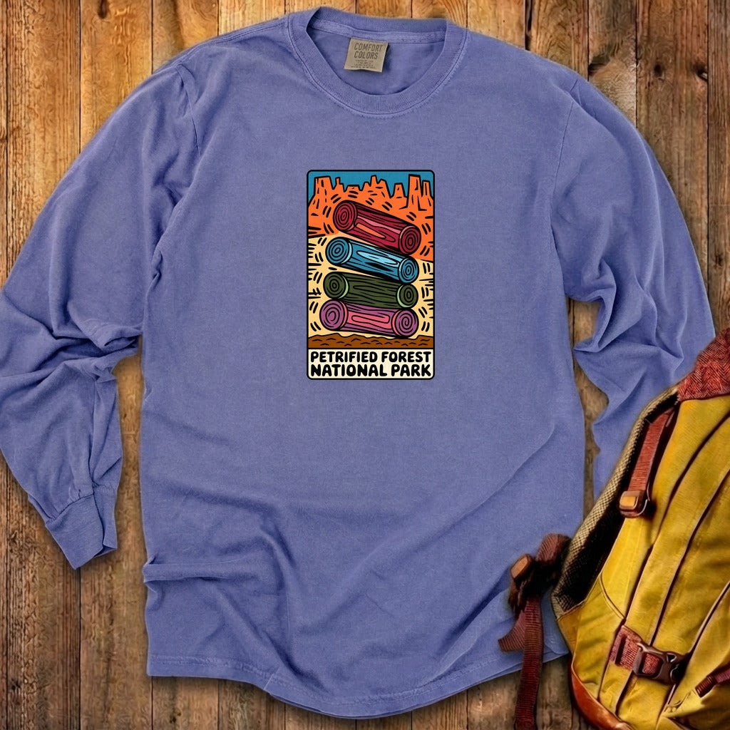 Petrified Forest National Park Logs Cotton Long Sleeve